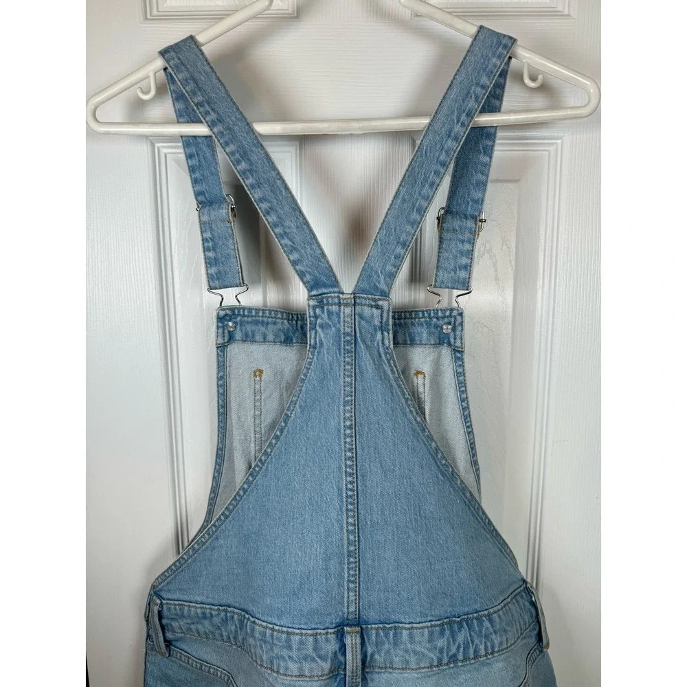 Isabel Maternity  Ingrid & Isabel Shotalls Jean Shorts and Bib Overalls Womens 8 - Picture 8 of 13
